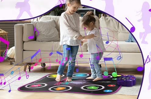 Interactive Light Up Music Dance Mat