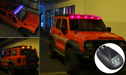 Solar Magnetic RGB Roof Safety Strobe Light