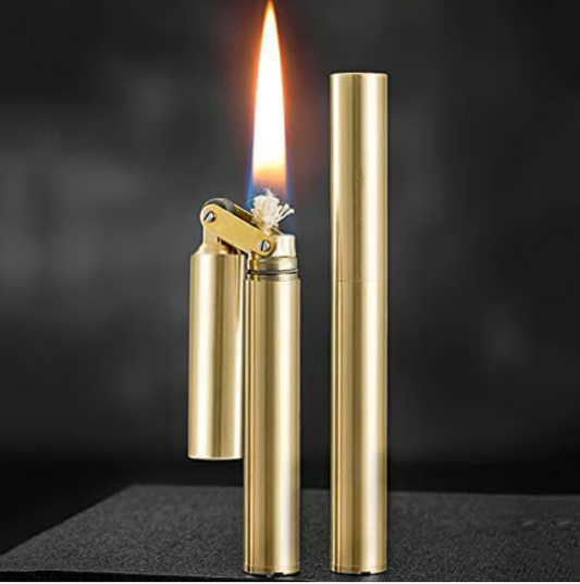 Vintage Metal Trench Lighter with Nunchaku Design