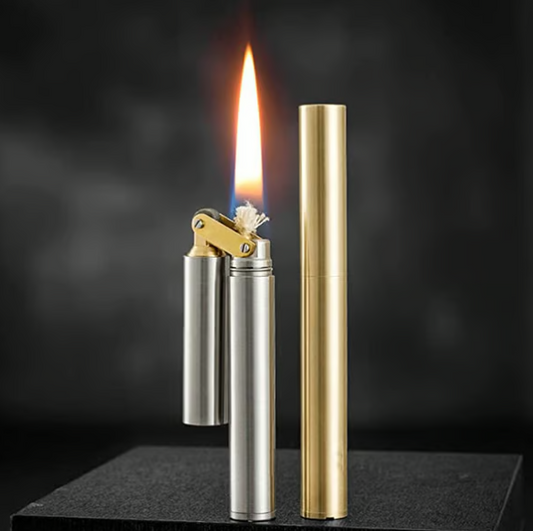 Vintage Metal Trench Lighter with Nunchaku Design