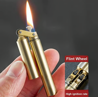 Vintage Metal Trench Lighter with Nunchaku Design