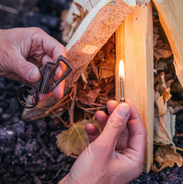 Permanent Match Keychain Lighter with Multitool