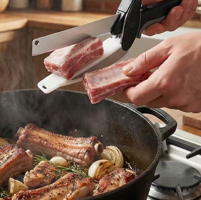 2-in-1 Detachable Kitchen Scissor Knife