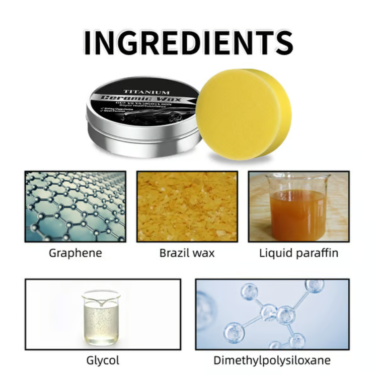 Titanium Ceramic Wax Cream – 9H Hardness Protection with High-Gloss Finish in 15 Minutes