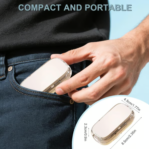 Compact Precision Tablet Splitter with Storage Compartment