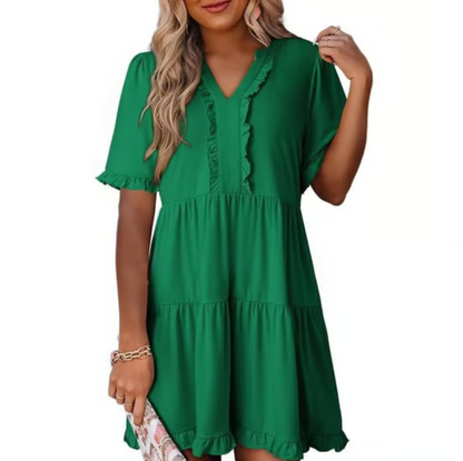 Women’s Relaxed V-Neck Everyday Mini Dress
