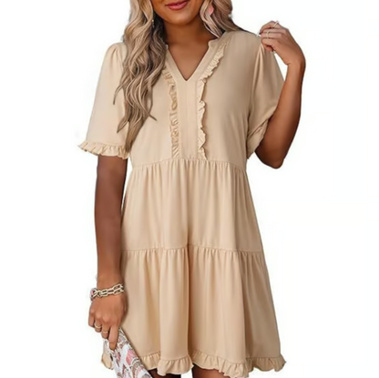 Women’s Relaxed V-Neck Everyday Mini Dress