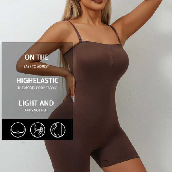 Women’s Sculpting Seamless Bodysuit with Adjustable Straps