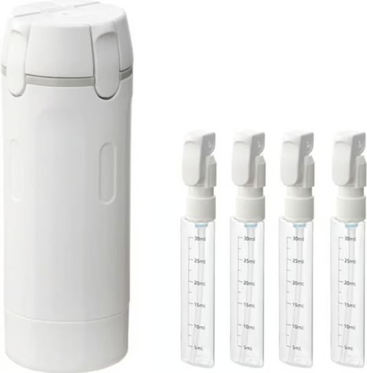 Compact 4-Chamber Travel Toiletry Dispenser Bottle
