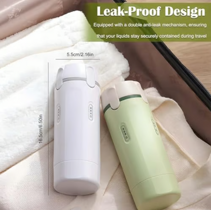 Compact 4-Chamber Travel Toiletry Dispenser Bottle
