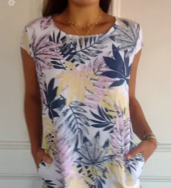 Women’s Lurevia Palm Print Pocket Dress