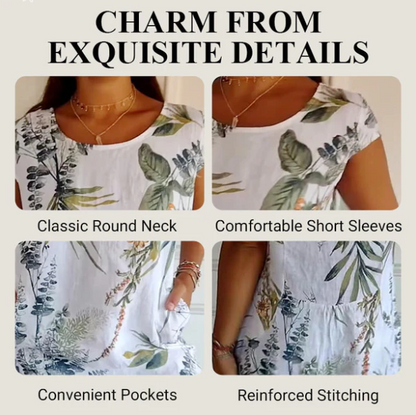 Women’s Lurevia Palm Print Pocket Dress