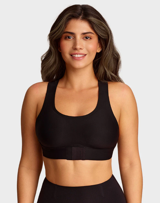 Women’s Front-Fastening Cross-Back Support Bra