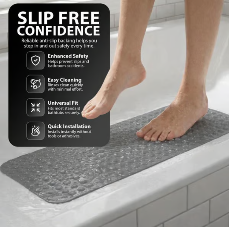 100 x 40 cm SecureGrip Anti-Slip Bath Mat