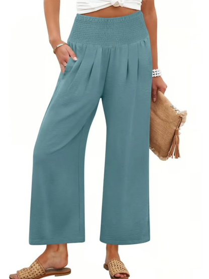 Women’s Elowen Smocked Wide-Leg Palazzo Trousers