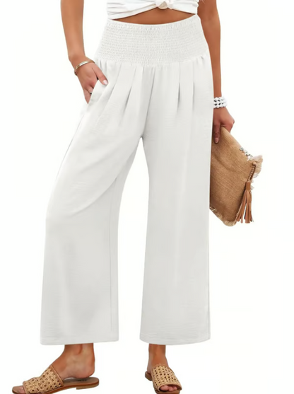 Women’s Elowen Smocked Wide-Leg Palazzo Trousers