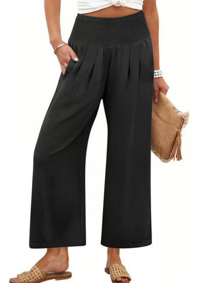 Women’s Elowen Smocked Wide-Leg Palazzo Trousers