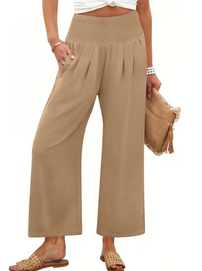 Women’s Elowen Smocked Wide-Leg Palazzo Trousers