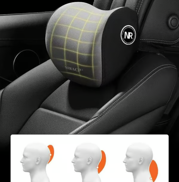 Car Memory Foam Headrest & Lumbar Support Cushion Set