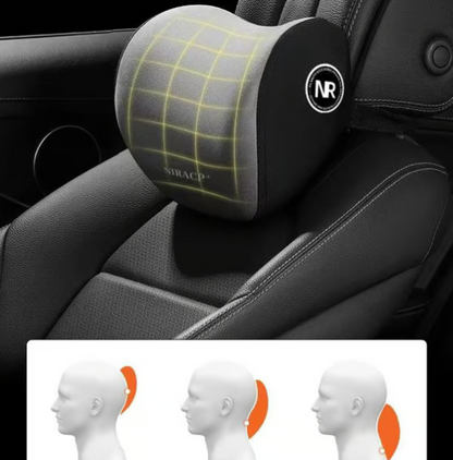 Car Memory Foam Headrest & Lumbar Support Cushion Set