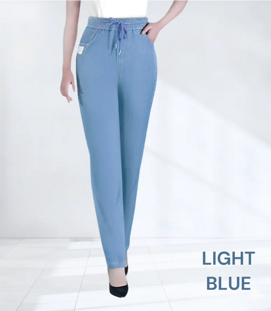 Women's High-Waist Stretch Mom Jeans