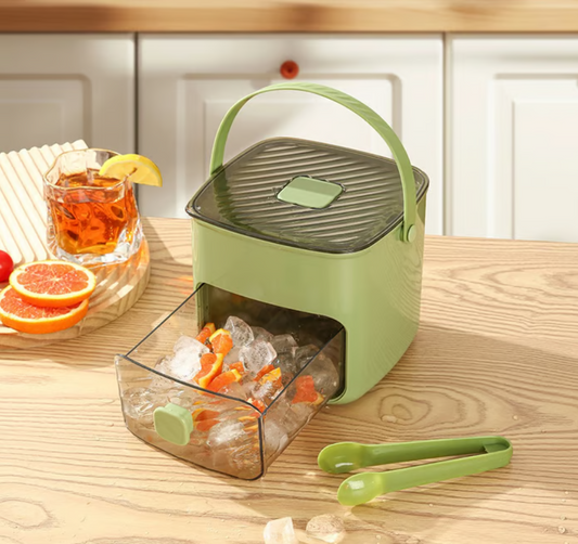Stackable Ice Cube Tray Set with Storage Bin and Scoop