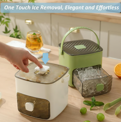 Stackable Ice Cube Tray Set with Storage Bin and Scoop