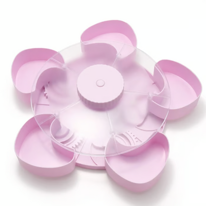 Rotating 5-Compartment Snack & Serving Tray
