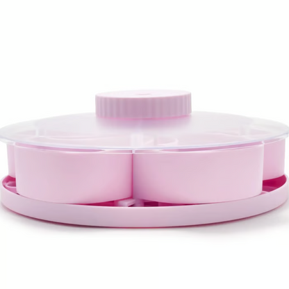 Rotating 5-Compartment Snack & Serving Tray