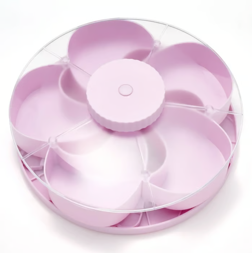 Rotating 5-Compartment Snack & Serving Tray