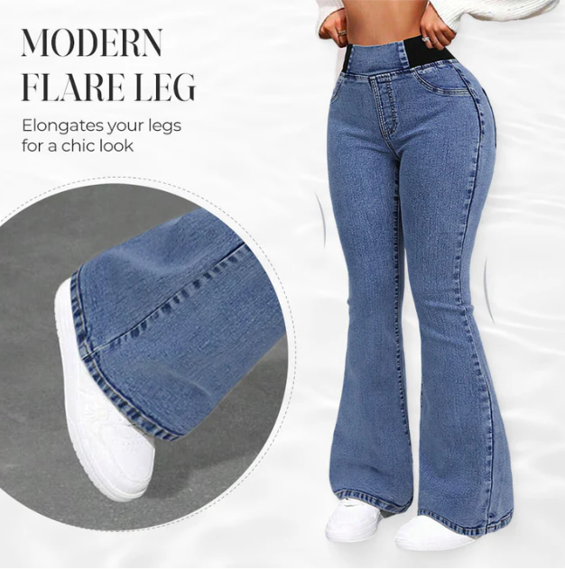 Women’s High-Rise Stretch Flared Denim Jeans