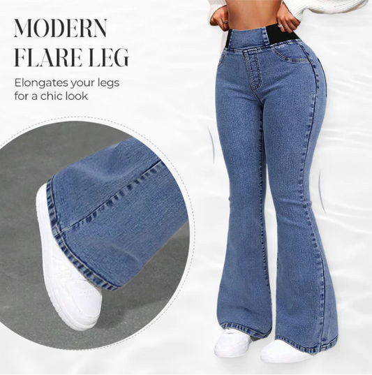 Women’s High-Rise Stretch Flared Denim Jeans