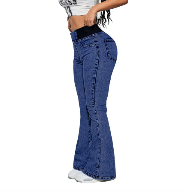 Women’s High-Rise Stretch Flared Denim Jeans