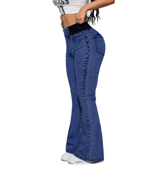 Women’s High-Rise Stretch Flared Denim Jeans