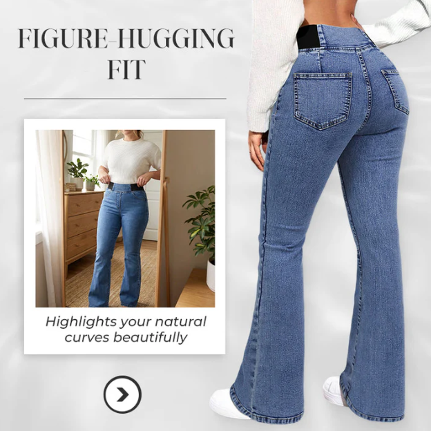 Women’s High-Rise Stretch Flared Denim Jeans