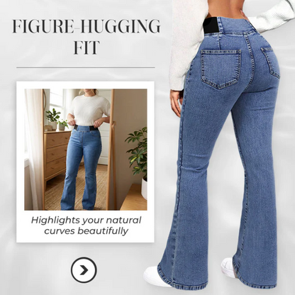 Women’s High-Rise Stretch Flared Denim Jeans