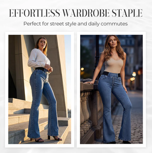 Women’s High-Rise Stretch Flared Denim Jeans