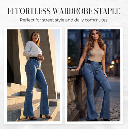 Women’s High-Rise Stretch Flared Denim Jeans