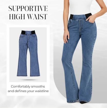 Women’s High-Rise Stretch Flared Denim Jeans