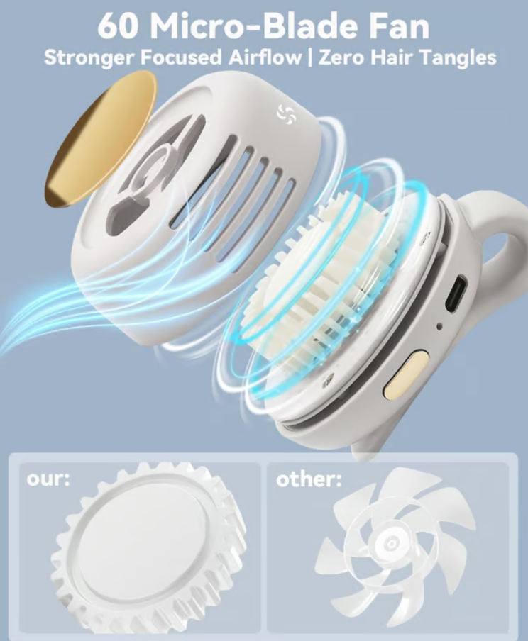 360° Rotating Clip-On Portable Mini Fan