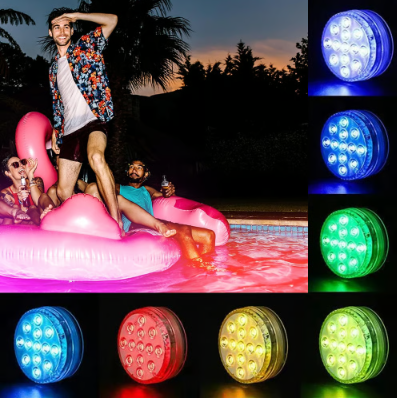 Submersible RGB Pool Light with RF Remote Control