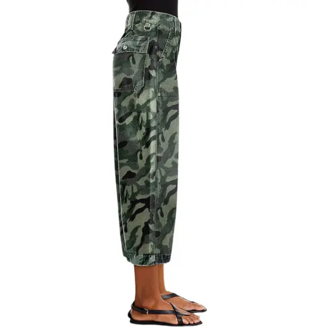 Women’s Urban Camo High-Waist Wide-Leg Pants