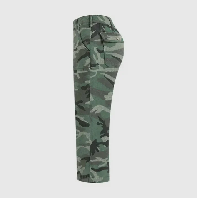 Women’s Urban Camo High-Waist Wide-Leg Pants