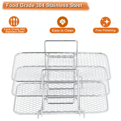 3-Tier Stainless Steel Air Fryer Rack Grill
