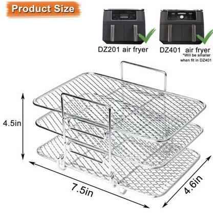 3-Tier Stainless Steel Air Fryer Rack Grill
