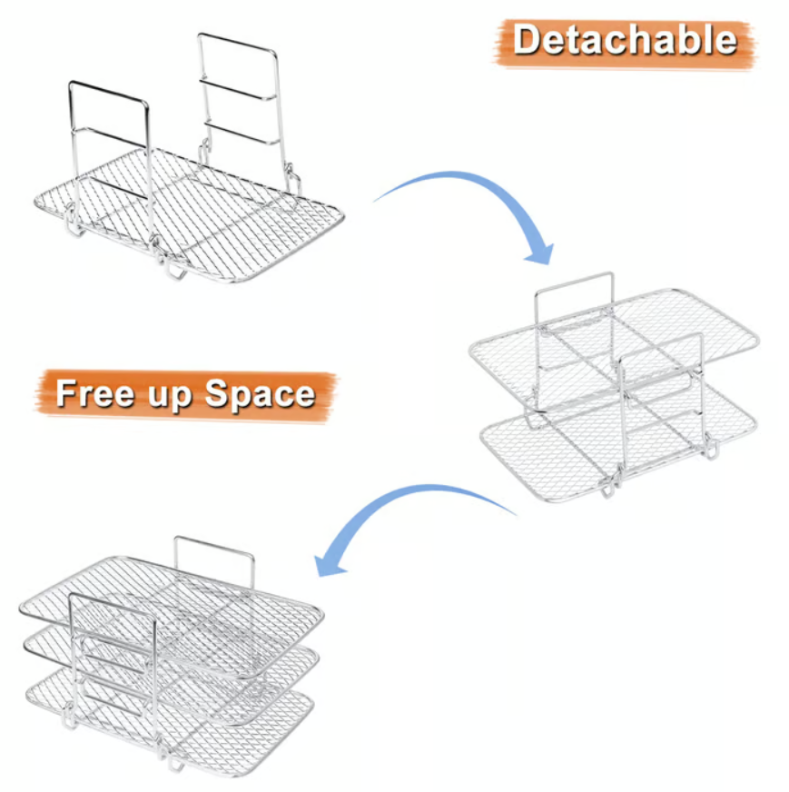 3-Tier Stainless Steel Air Fryer Rack Grill