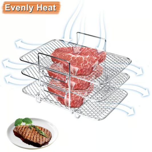 3-Tier Stainless Steel Air Fryer Rack Grill