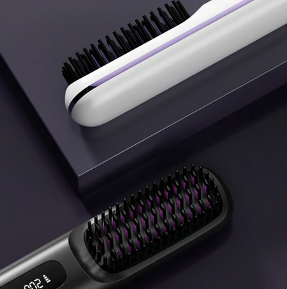 Wireless Heated Ceramic Hair Straightening Brush Comb