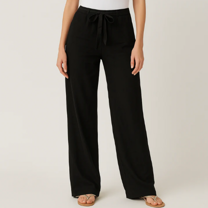 Women’s Lightweight Linen Blend Drawstring Trousers