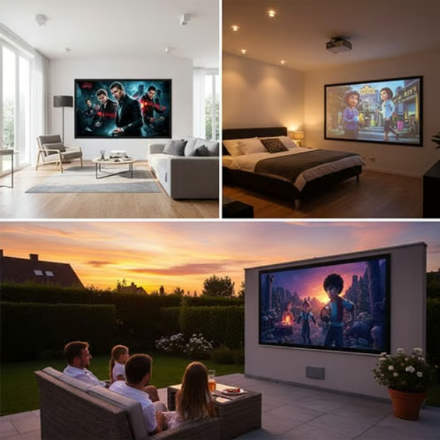 Portable Anti-Glare Projector Screen for Home Cinema